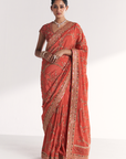 Khwab Tangerine Saree