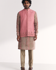 Dino Pink Nehru Jacket Set