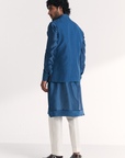 Shahid Blue Nehru Jacket Set