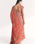 Jannat Tangerine Saree