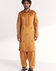 Nazir Mustard Pathani Kurta Set