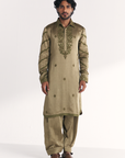 Faris Green Pathani Kurta Set