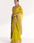 Rangeela Lime Green Saree