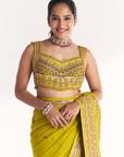 Rangeela Lime Green Saree