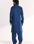 Jalal Blue Pathani Kurta Set