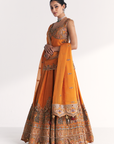 Mor Mustard Lehenga Set