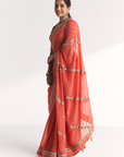 Rimjhim Tangerine Saree
