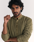 Rajbari Green Kurta Set