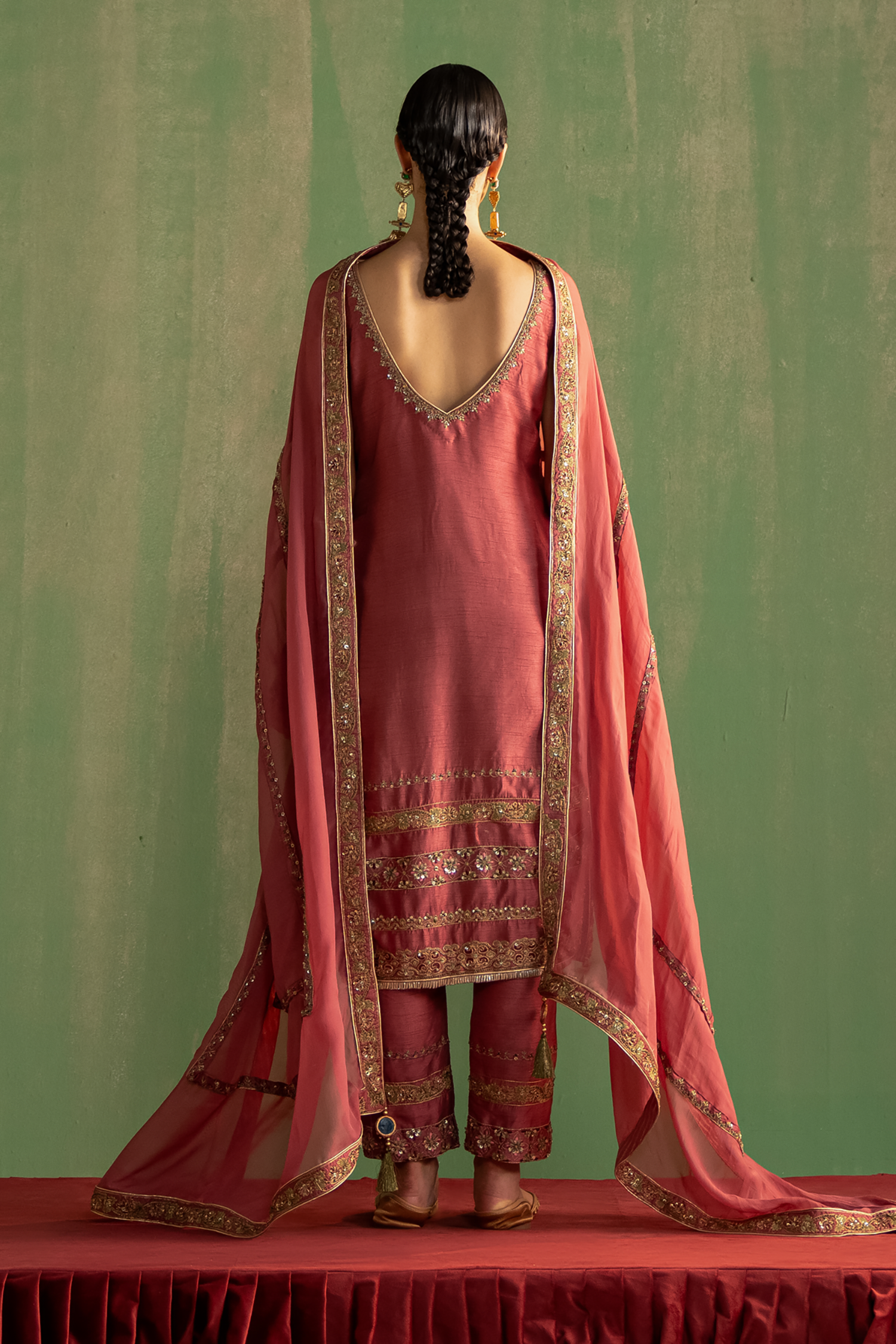Akansha Mauve Pink Kurta Pant Set