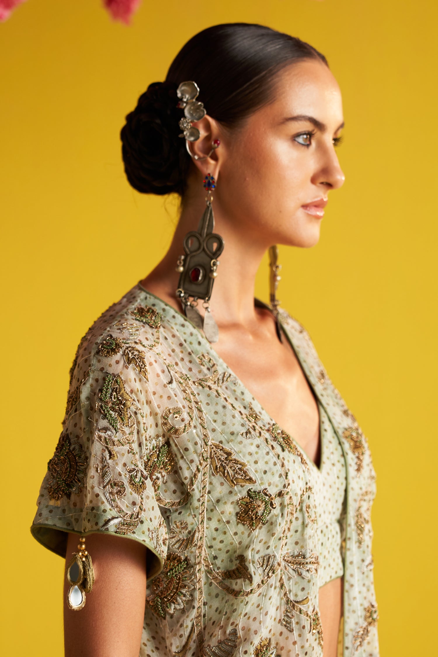 Arna Green Gharara Set