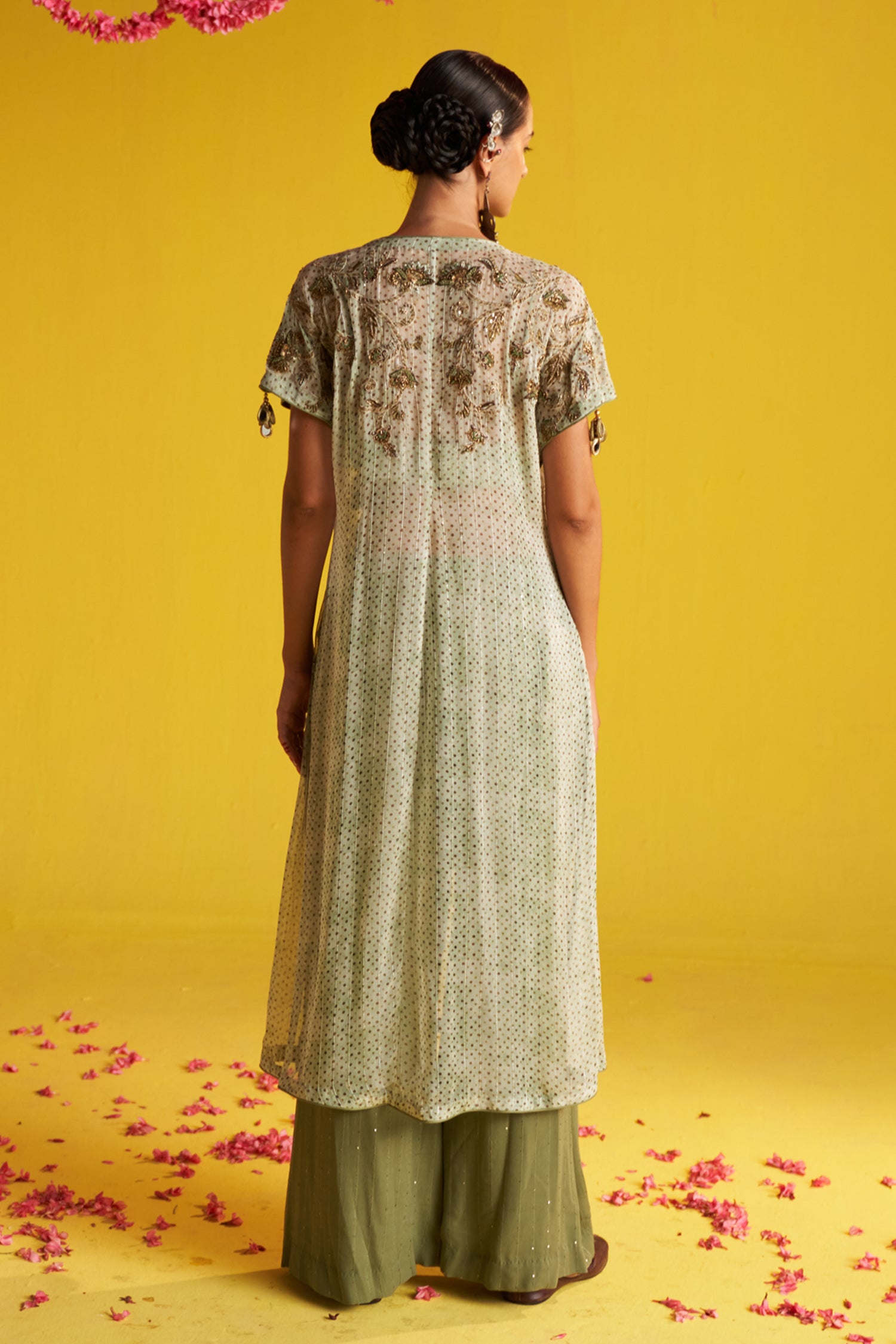 Arna Green Gharara Set