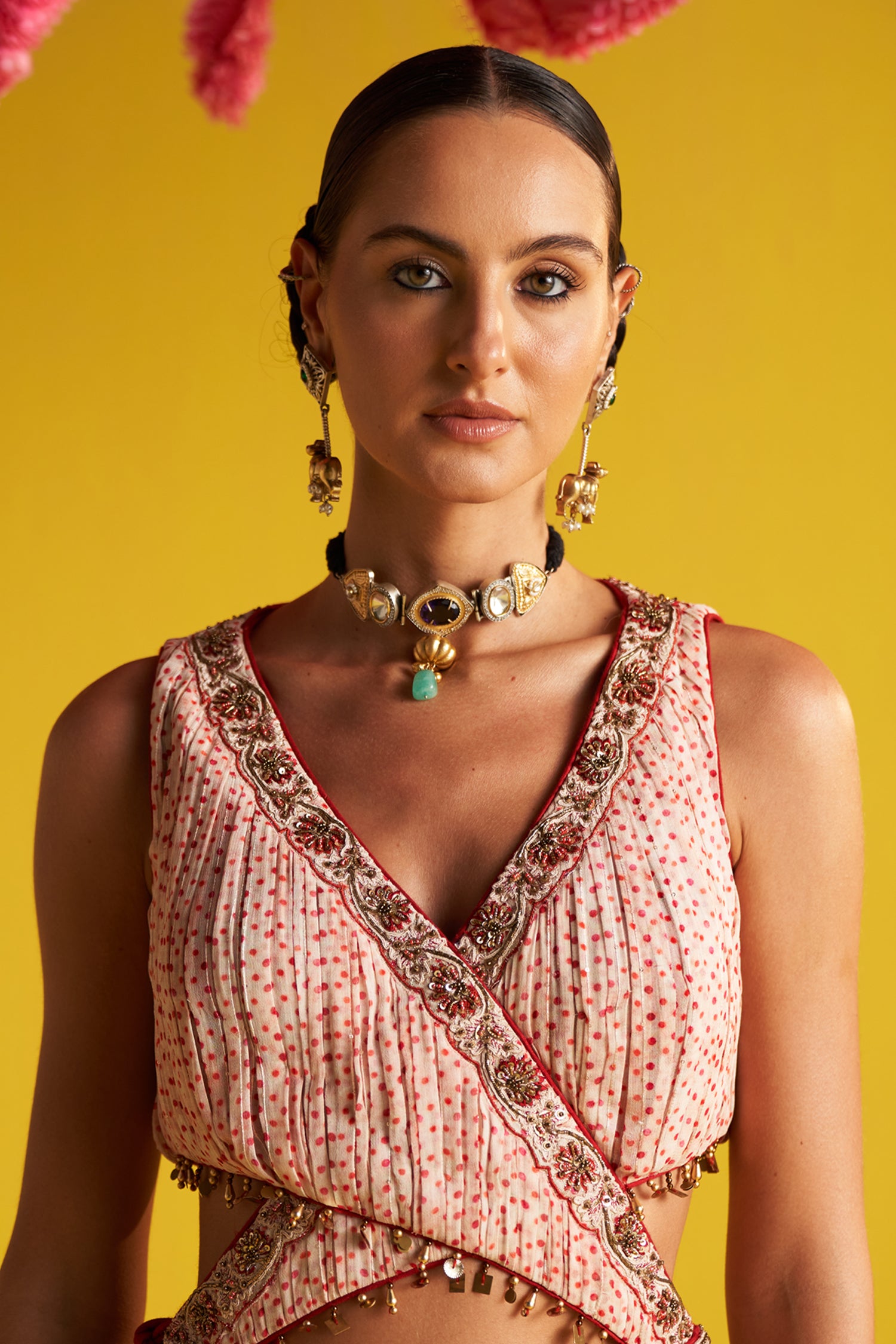 Pia Orange Anarkali Set