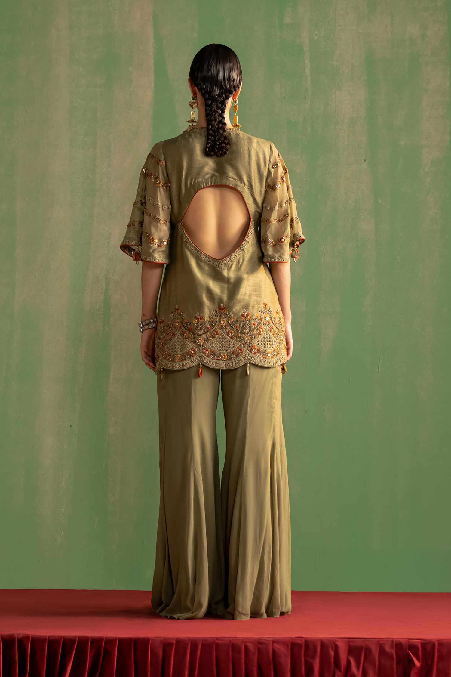 Alira Green Kurta Gharara Set