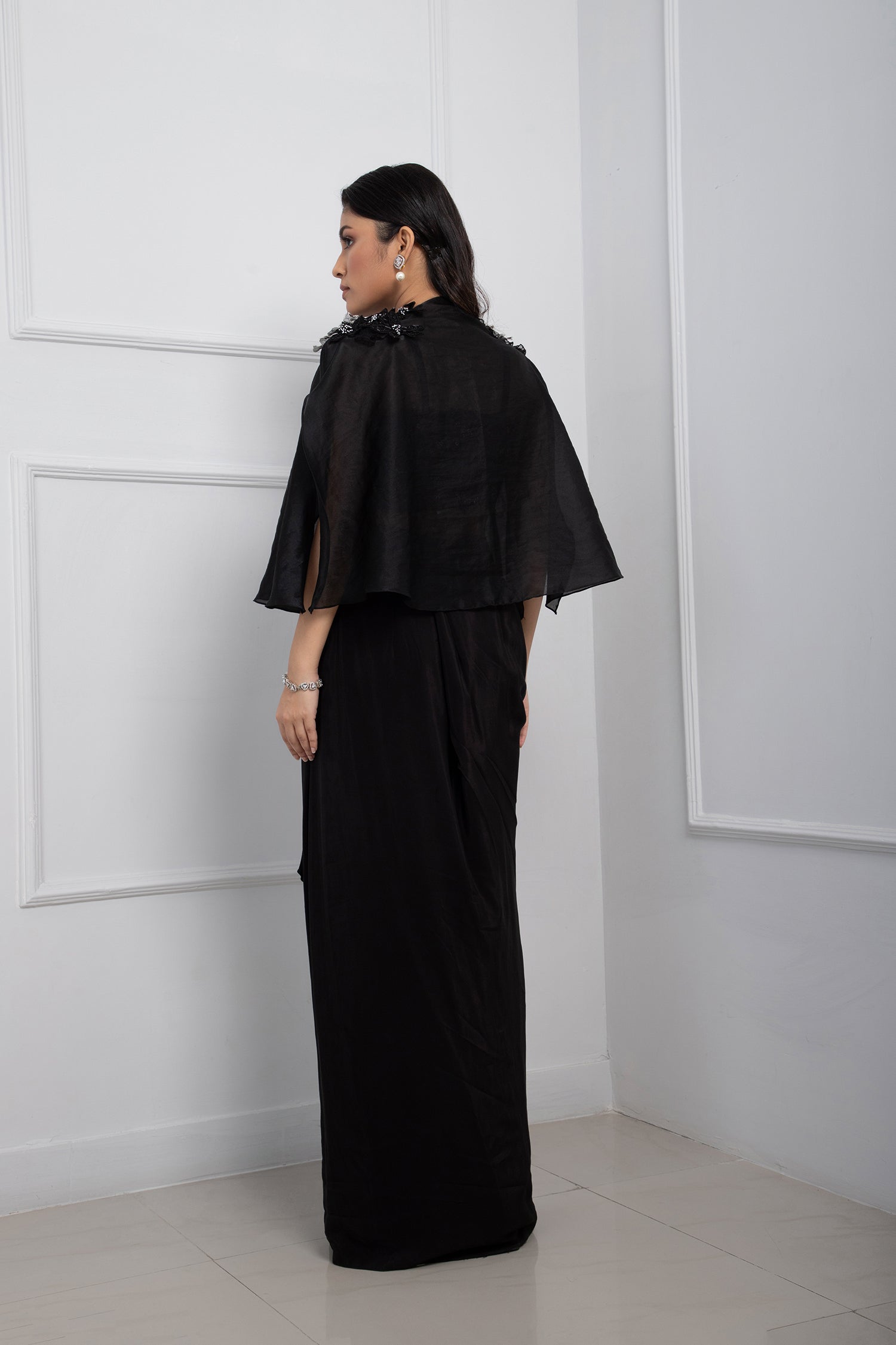 Moonlit Cape and Drape Skirt Set