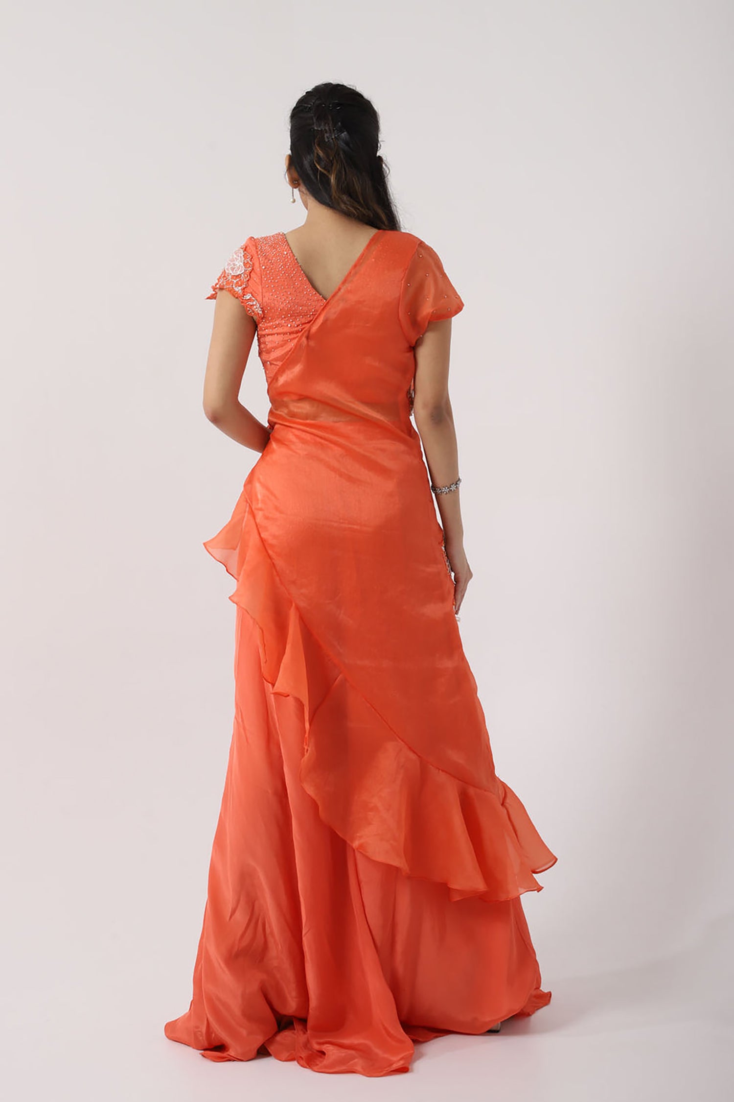 Cinnamon Spice One Shoulder Cape Set