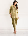 Champagne Olive Velvet Occasion Co-ord