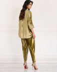 Champagne Olive Velvet Occasion Co-ord