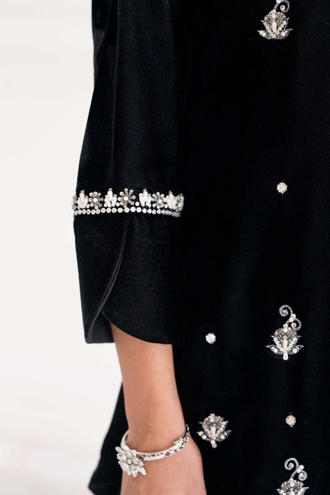 Noir Luxe Embellished Velvet Co-ord Set