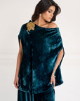 Ocean Teal Statement Velvet Co-ord