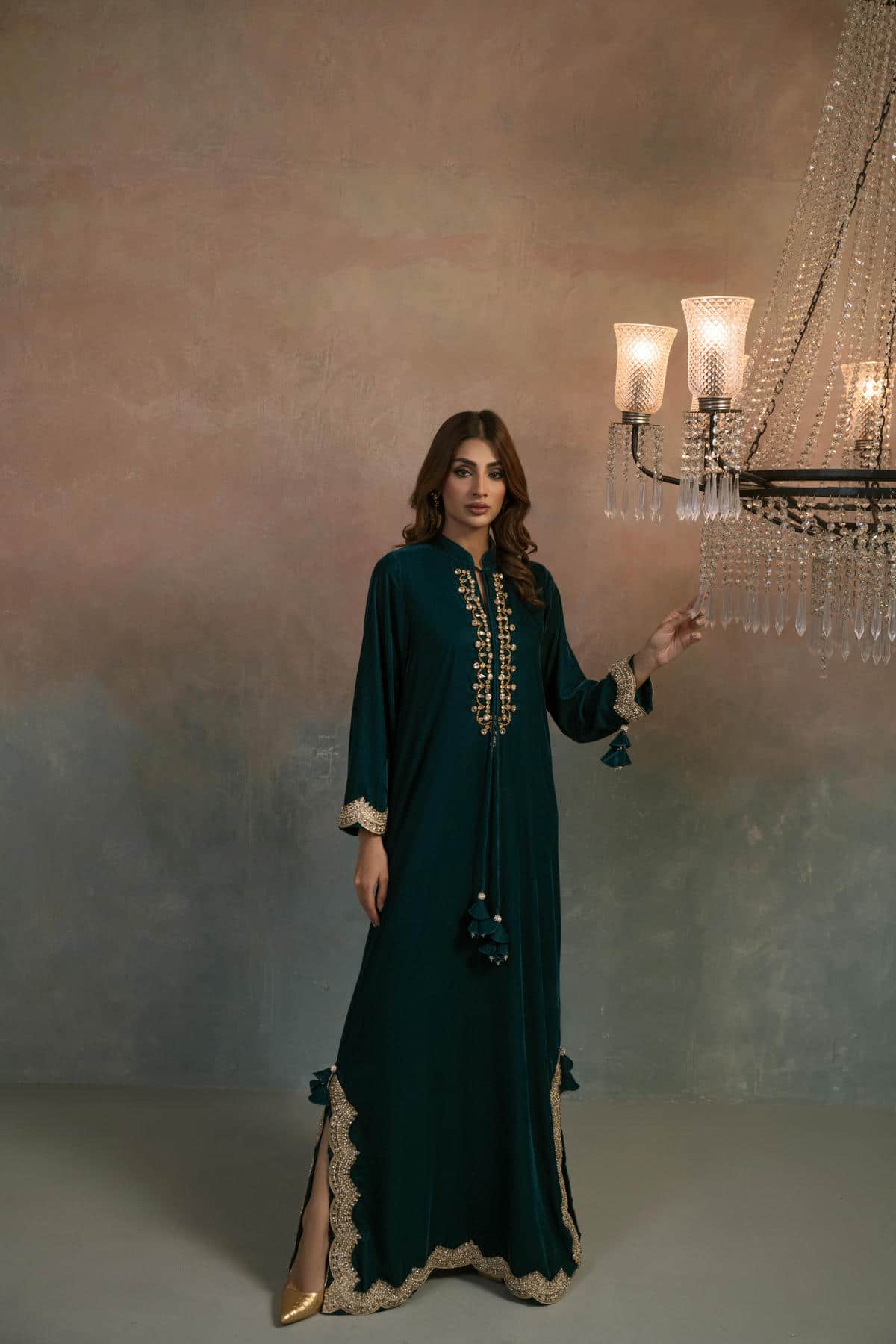Emerald Majesty Luxe Kaftan