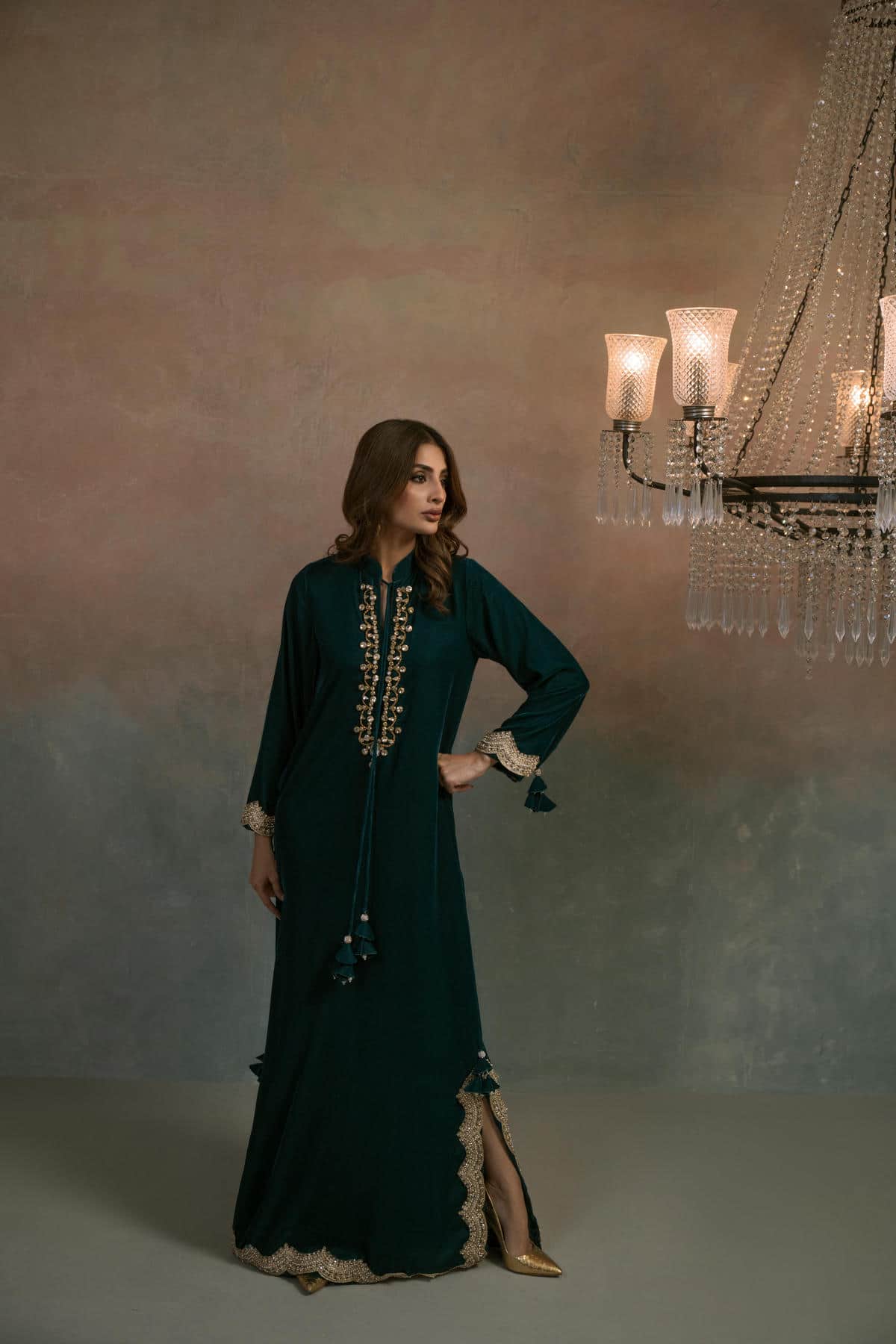 Emerald Majesty Luxe Kaftan
