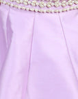 Lilac Blouse with Scalloped Lehanga