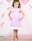 Lilac Dress with Bow Detailing