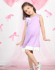 Lilac Dress with Bow Detailing