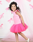 Pink Dress with Bow N Net