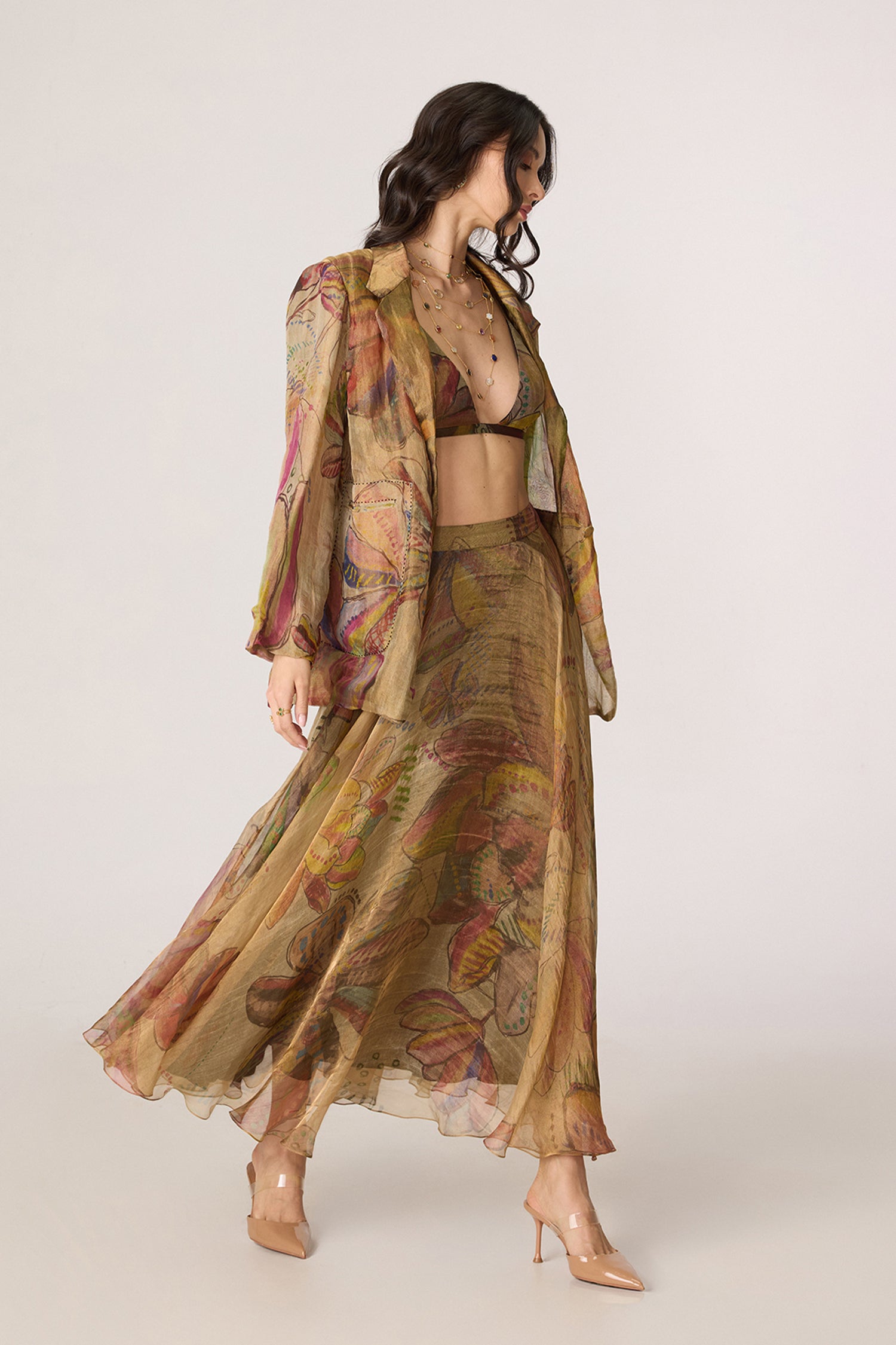 Micah Blazer, Arleth Bralette, Revah Skirt