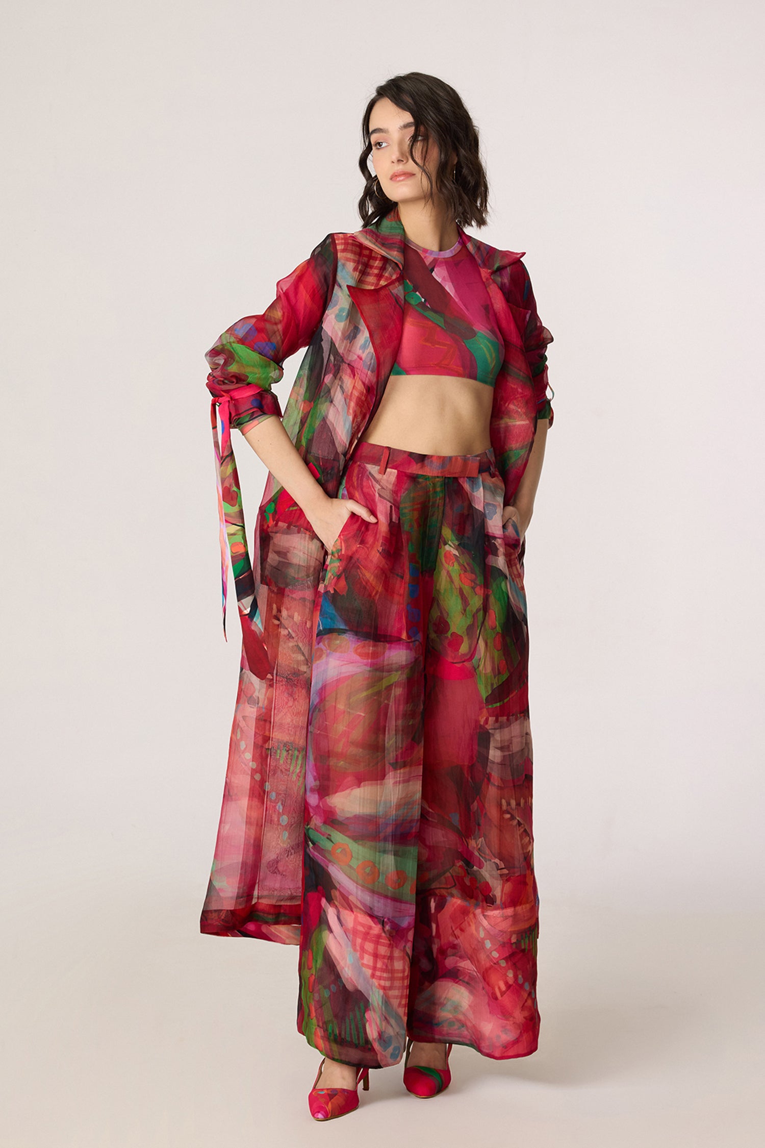Belen Trench, Zavi Blouse, Vellora Trousers