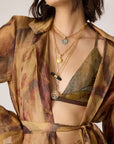 Belen Trench, Arleth Bralette, Vellora Trousers