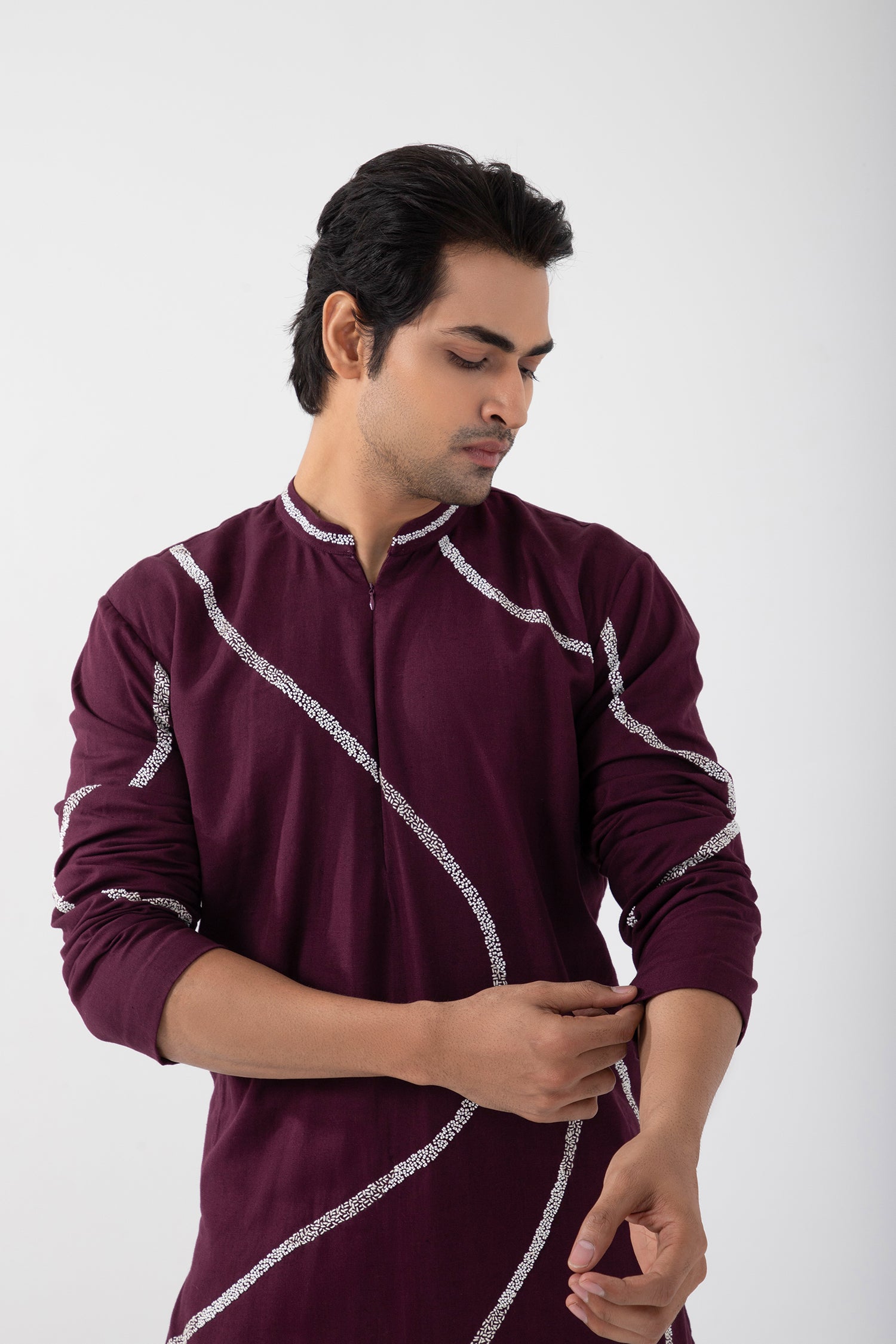 Merlot Bliss Nehru and Kurta Set