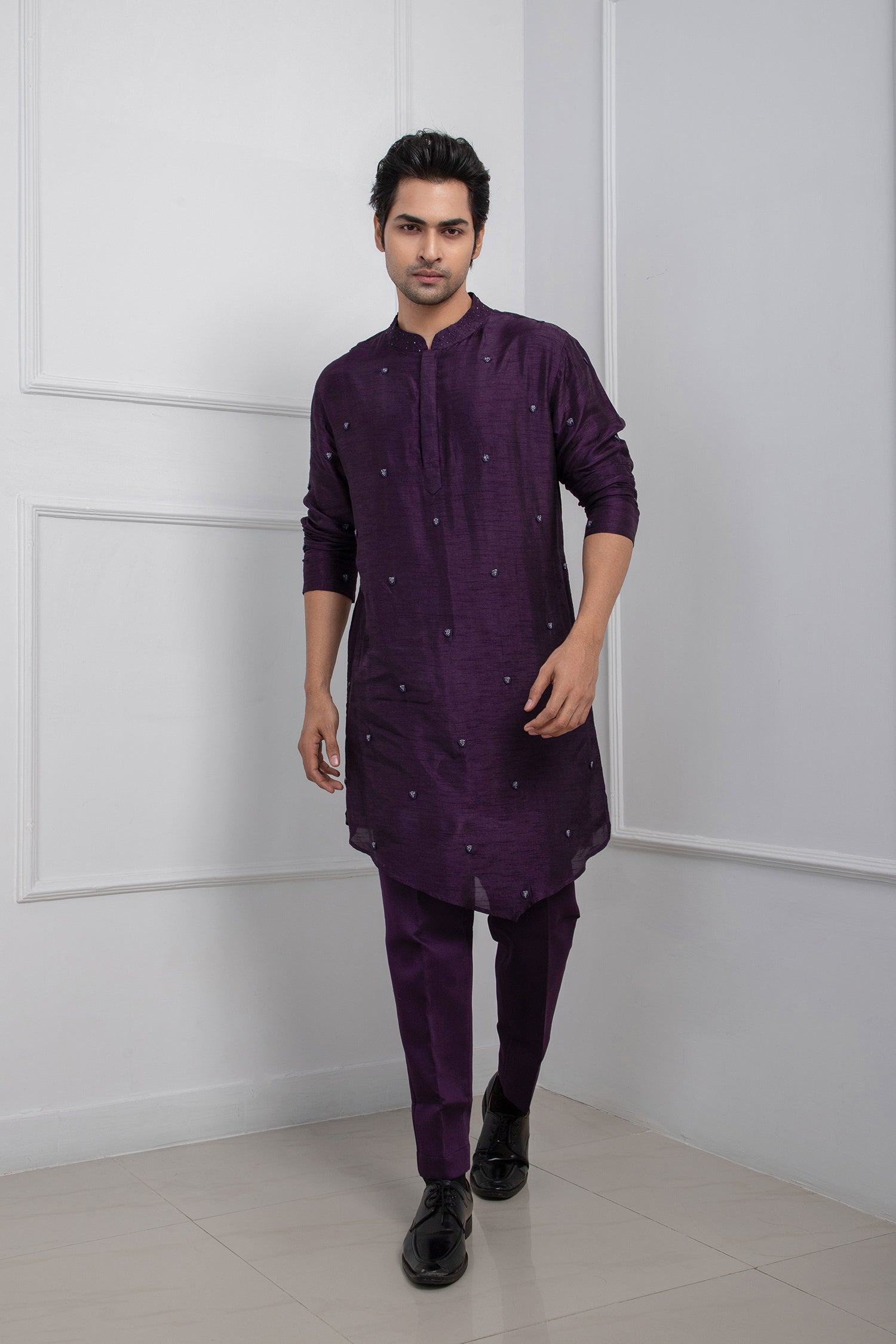 Purple Onyx Nehru and Kurta Set