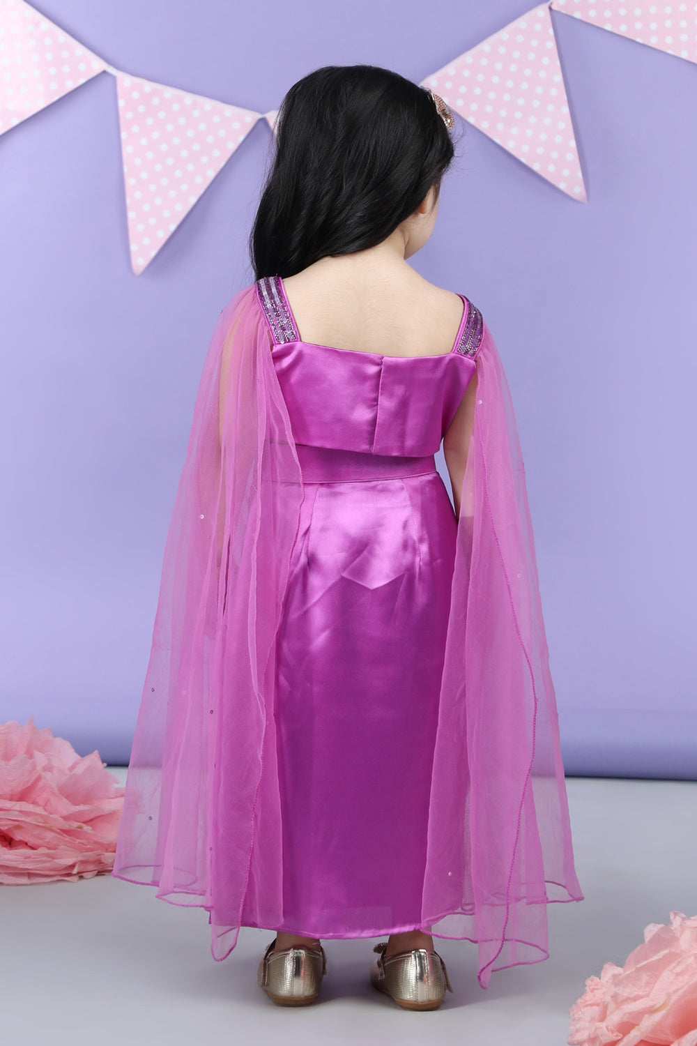 Heavy Embroidered Top with Dhoti Style Skirt