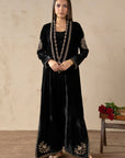Monarch Black Velvet Suit Set