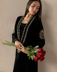 Monarch Black Velvet Suit Set