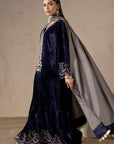 Ink Midnight Blue Velvet Suit Set