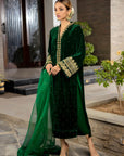 Emerald Dusk Velvet Suit Set