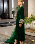 Emerald Dusk Velvet Suit Set