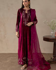 Garnet Bloom Velvet Suit Set