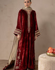 Red Ember Velvet Suit Set