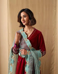Ruby Aqua Velvet Suit Set
