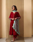 Ruby Aqua Velvet Suit Set