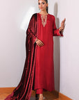Crimson Muse  Velvet Suit Set