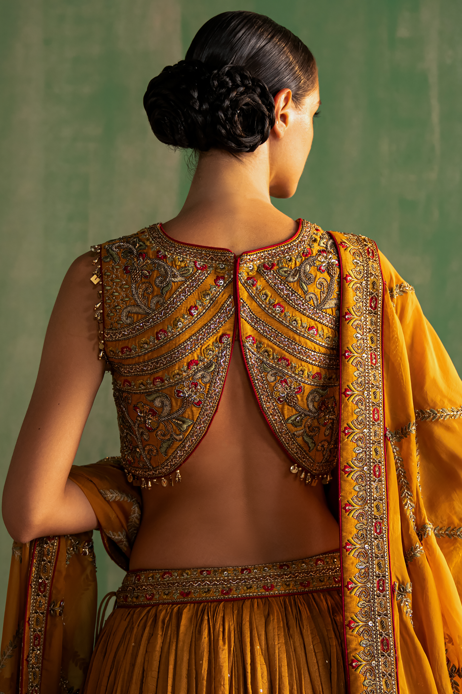 Vritika Mustard Lehenga Set