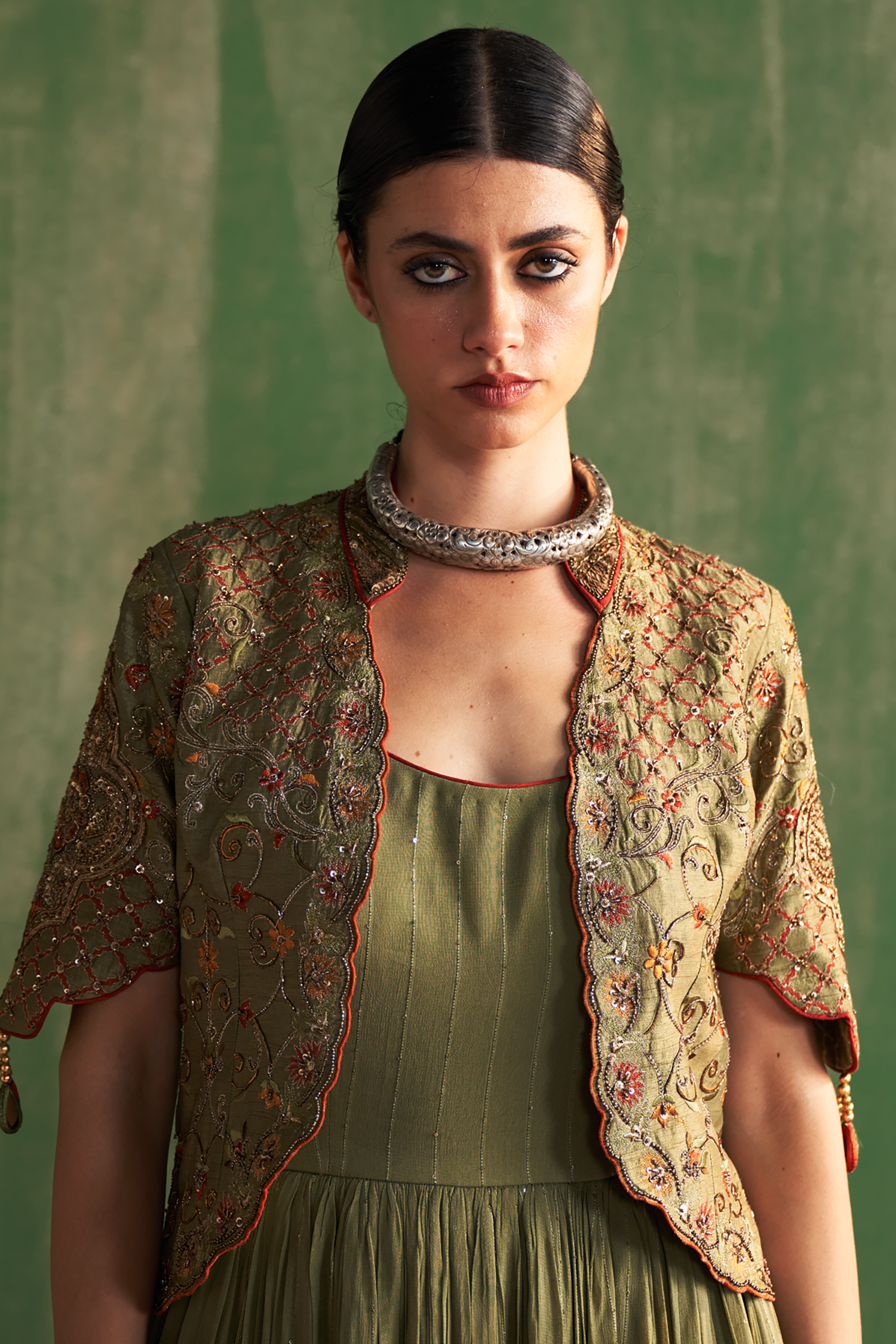 Bhavi Green Anarkali Set
