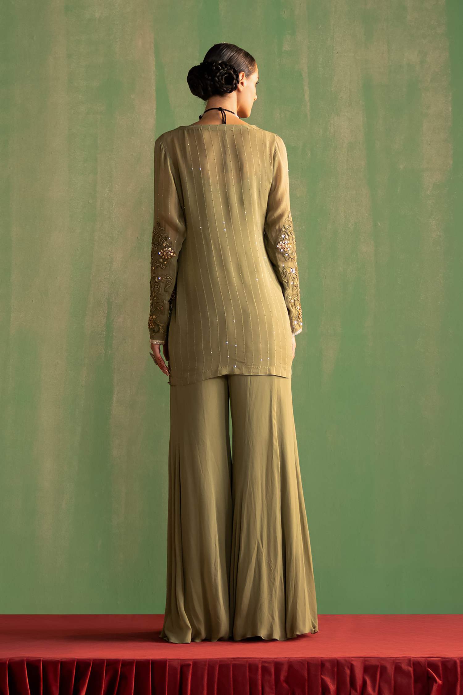 Aadhira Green Gharara Set