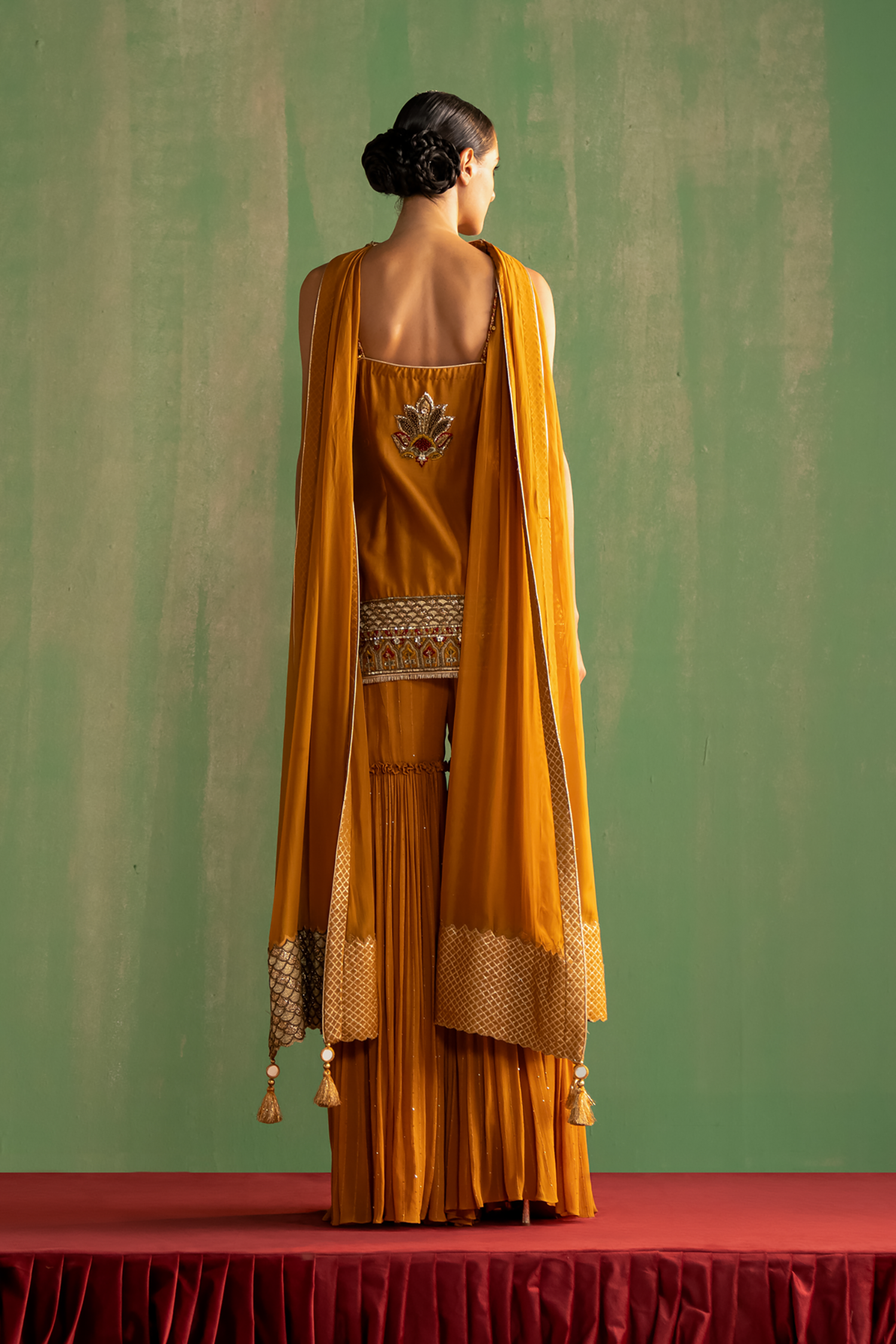 Misha Mustard Kurta Sharara Set
