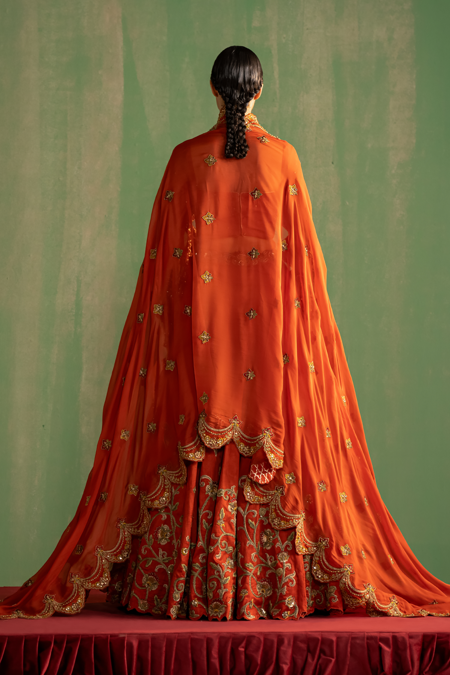 Zaina Rust Lehenga Set